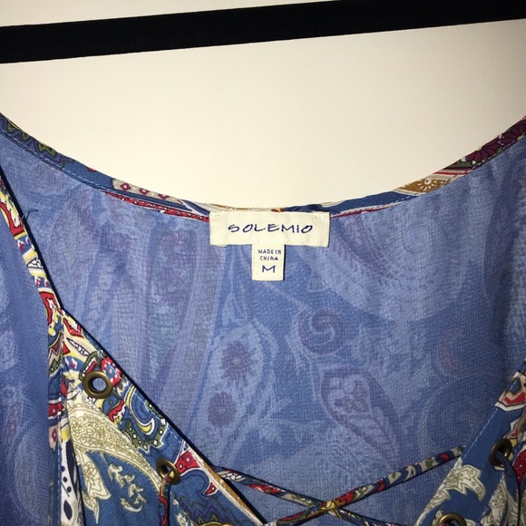 Blue paisley print dress - Picture 3 of 3